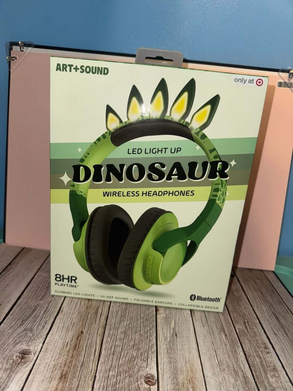 Art+Sound LED Light Up Dinosaur Wireless Headphones